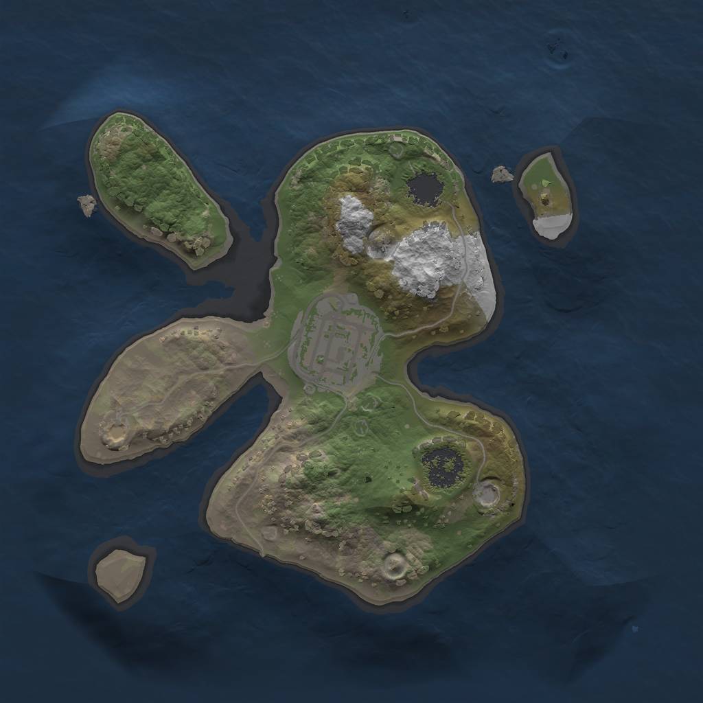 Rust Map: Procedural Map, Size: 1750, Seed: 2008890, 3 Monuments