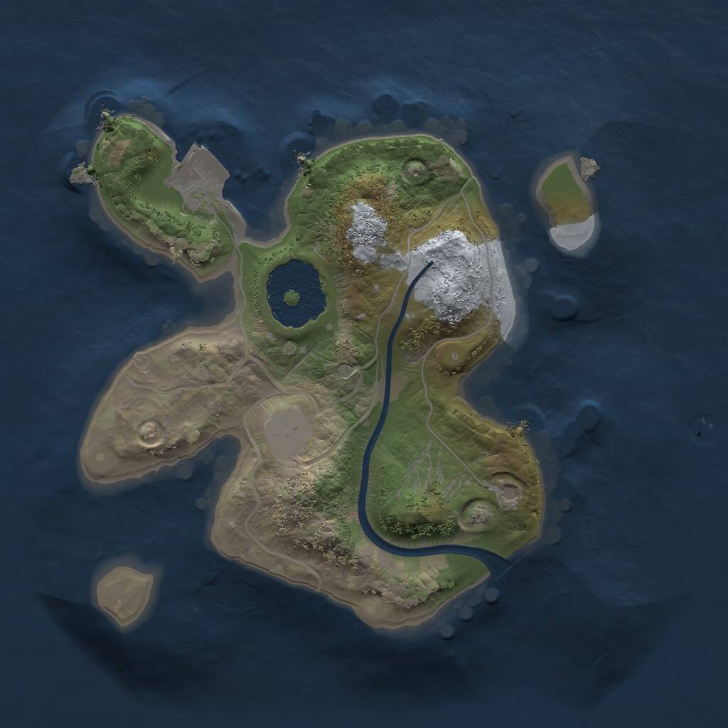 Rust Map: Procedural Map, Size: 1750, Seed: 2008890, 1 Monuments