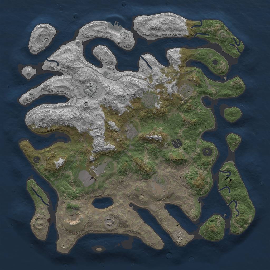 Rust Map: Procedural Map, Size: 4250, Seed: 139, 14 Monuments