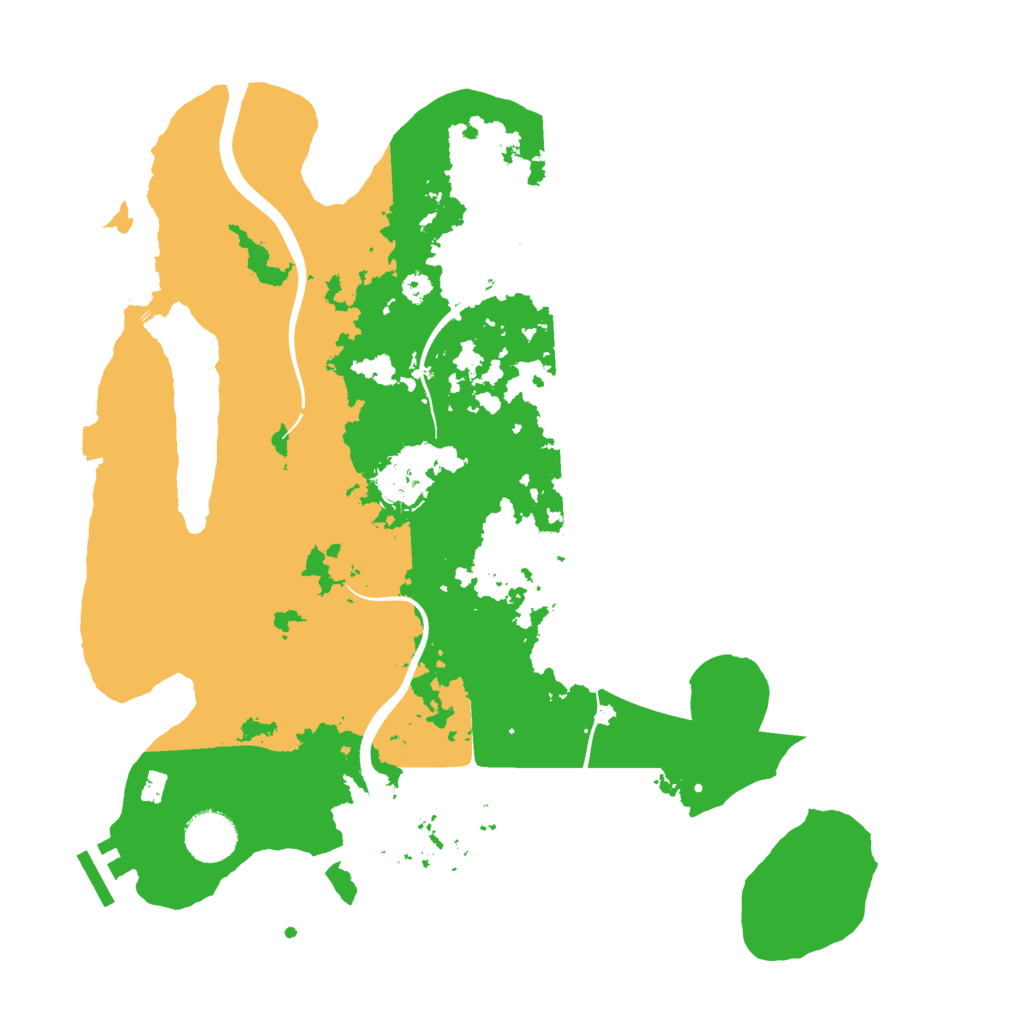 Biome Rust Map: Procedural Map, Size: 3500, Seed: 86969822