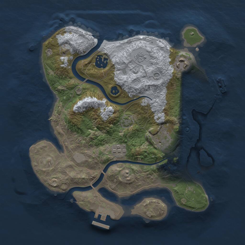Rust Map: Procedural Map, Size: 2800, Seed: 69428, 10 Monuments