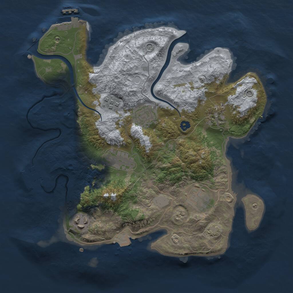 Rust Map: Procedural Map, Size: 2900, Seed: 35732, 11 Monuments