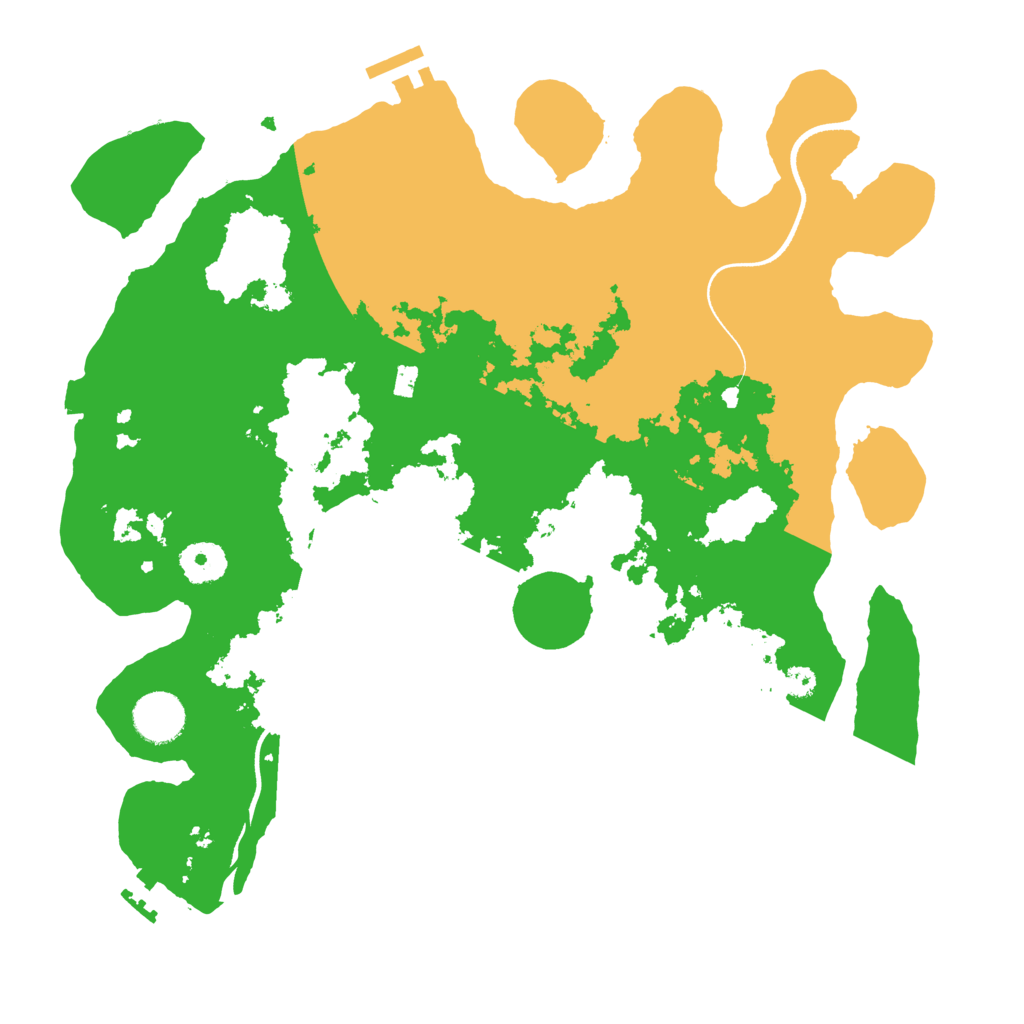 Biome Rust Map: Procedural Map, Size: 3500, Seed: 13603