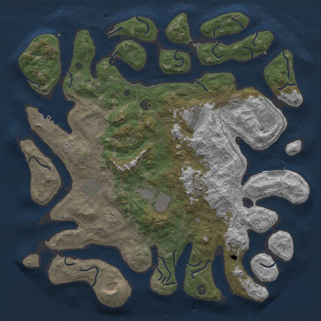 Rust Map: Procedural Map, Size: 4700, Seed: 4000000, 15 Monuments