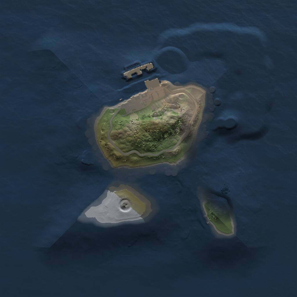 Rust Map: Procedural Map, Size: 1500, Seed: 2123, 2 Monuments