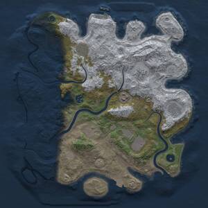 Thumbnail Rust Map: Procedural Map, Size: 3700, Seed: 3333, 14 Monuments