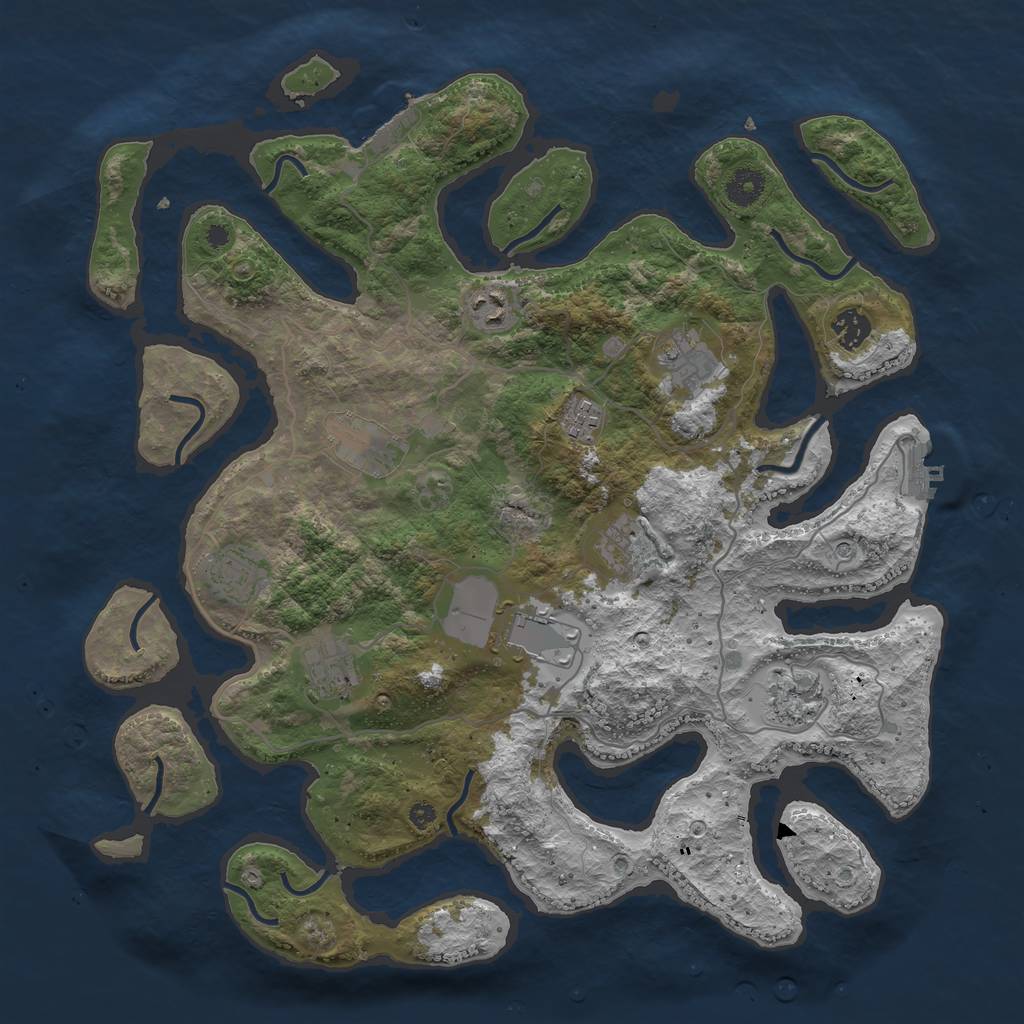 Rust Map: Procedural Map, Size: 4000, Seed: 211, 15 Monuments