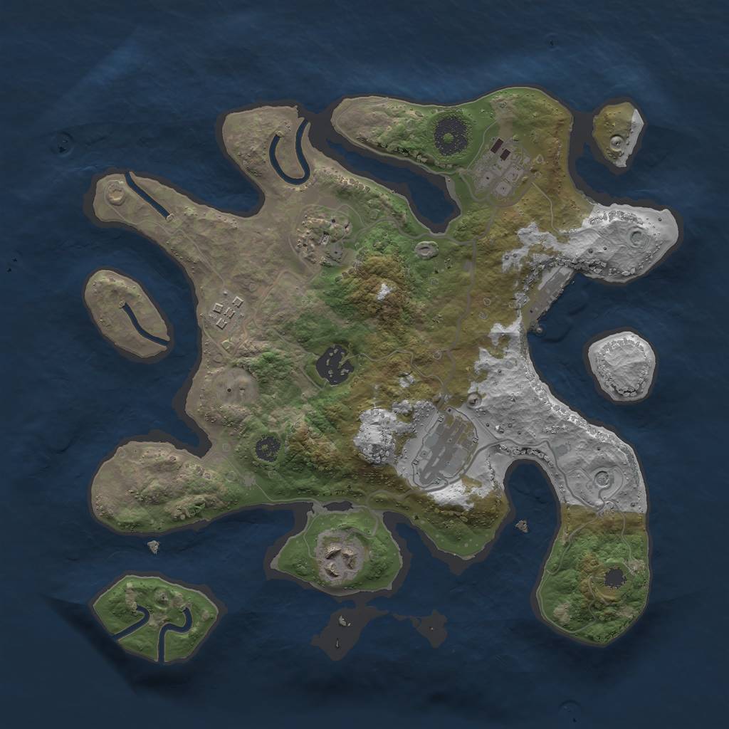 Rust Map: Procedural Map, Size: 3000, Seed: 1652995237, 10 Monuments