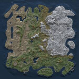 Thumbnail Rust Map: Procedural Map, Size: 5000, Seed: 35392, 16 Monuments