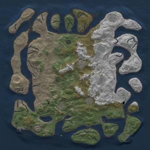 Thumbnail Rust Map: Procedural Map, Size: 5000, Seed: 35392, 16 Monuments