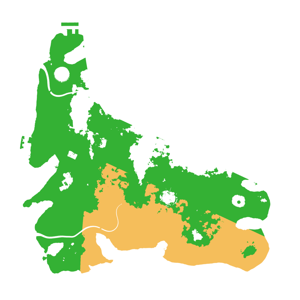 Biome Rust Map: Procedural Map, Size: 3500, Seed: 6123