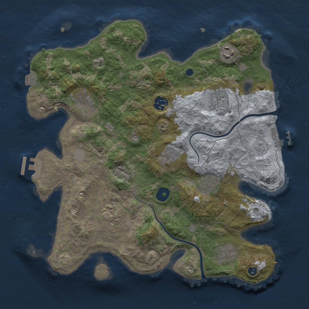 Rust Map: Procedural Map, Size: 3400, Seed: 565, 14 Monuments