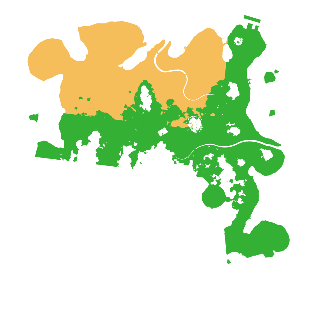 Biome Rust Map: Procedural Map, Size: 3700, Seed: 90077619