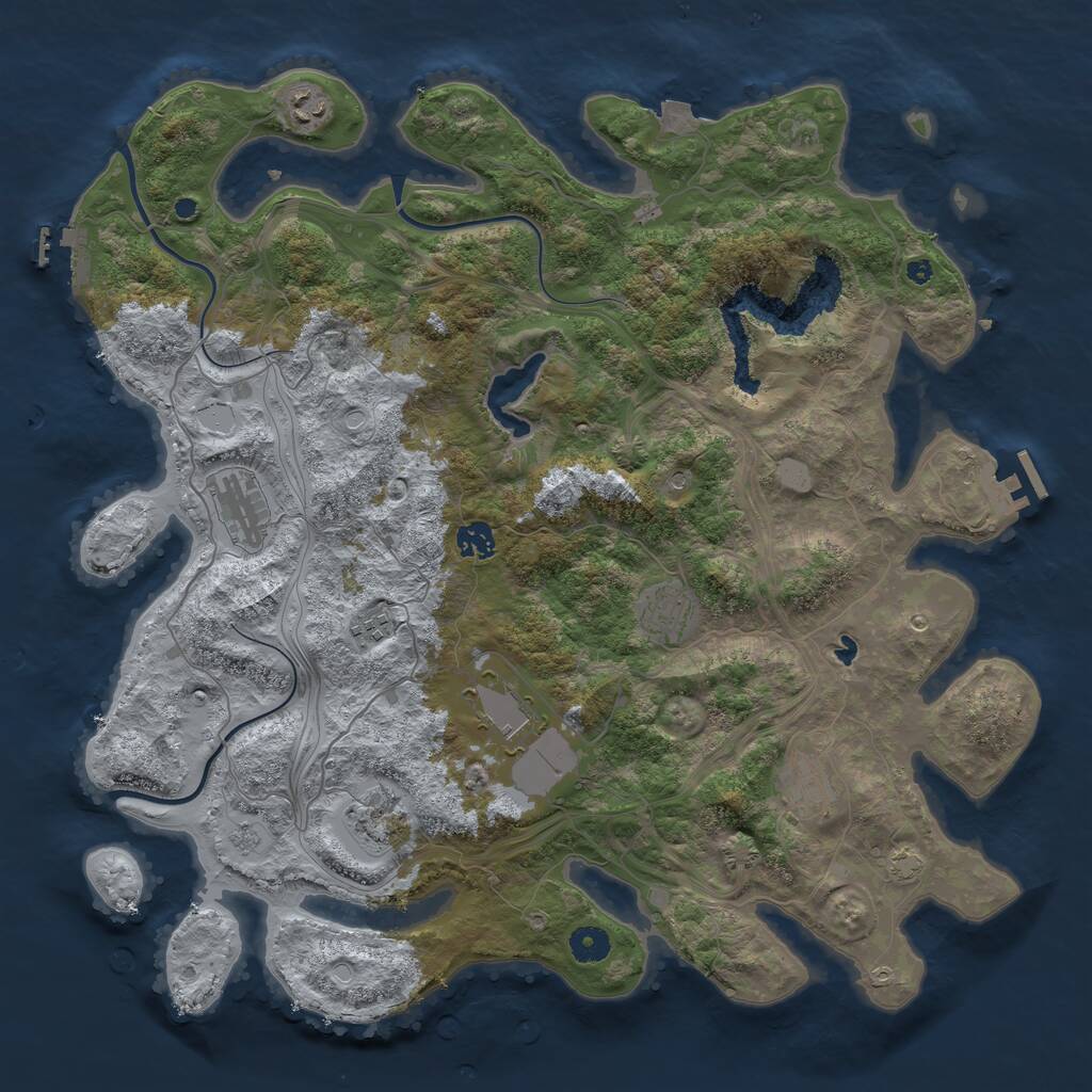 Rust Map: Procedural Map, Size: 4250, Seed: 25307, 14 Monuments