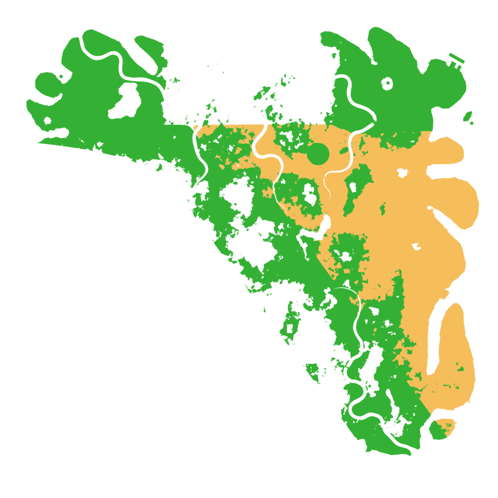 Biome Rust Map: Procedural Map, Size: 6000, Seed: 13243546