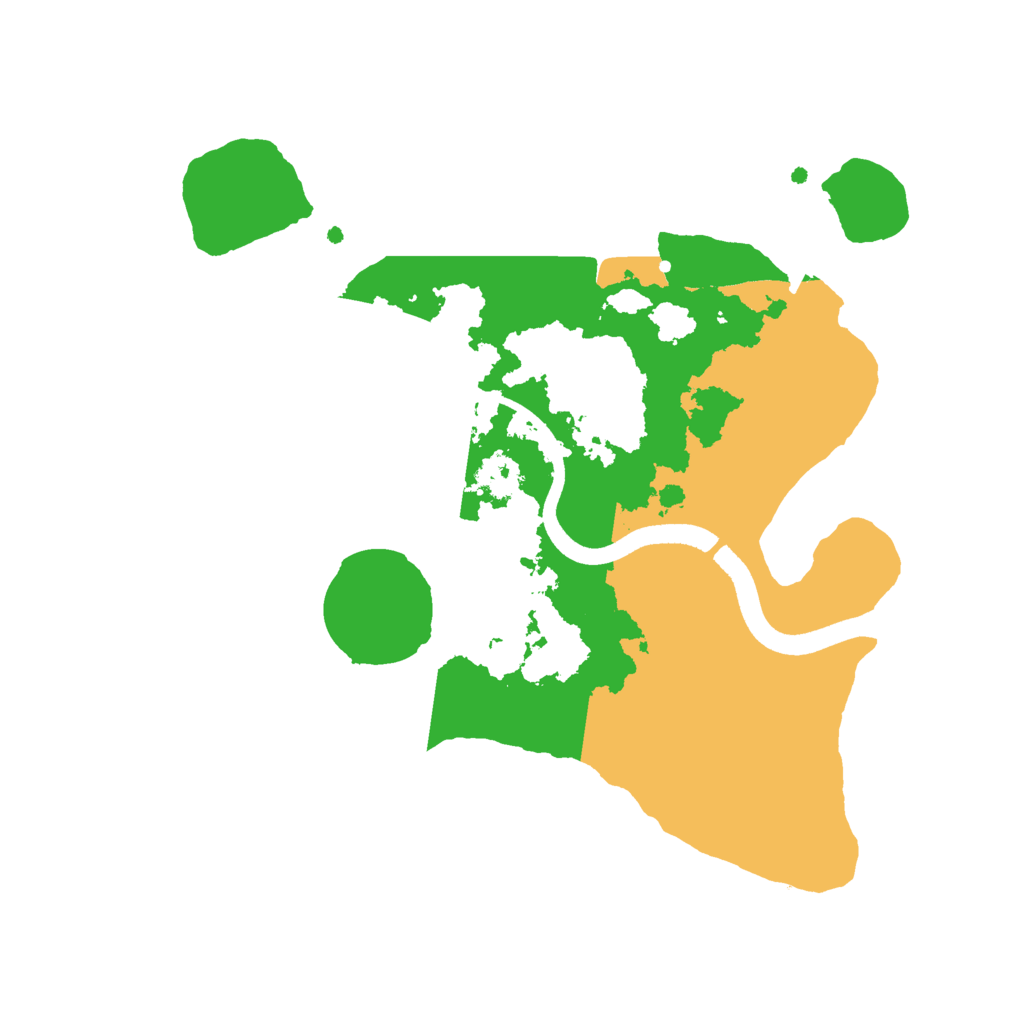 Biome Rust Map: Procedural Map, Size: 2500, Seed: 45582