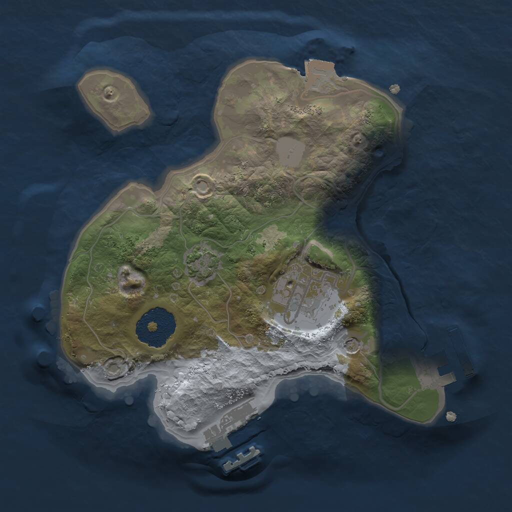 Rust Map: Procedural Map, Size: 2000, Seed: 41428517, 6 Monuments