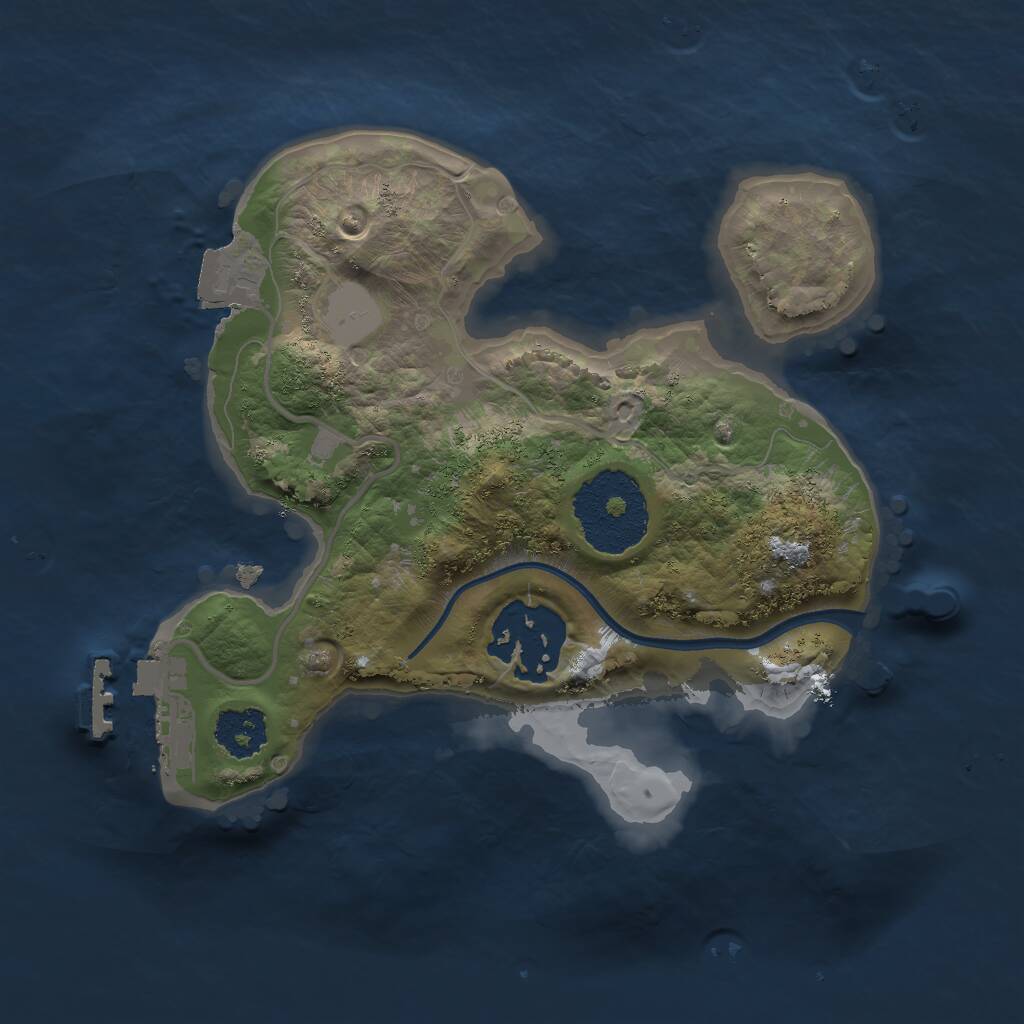 Rust Map: Procedural Map, Size: 2000, Seed: 408508478, 3 Monuments
