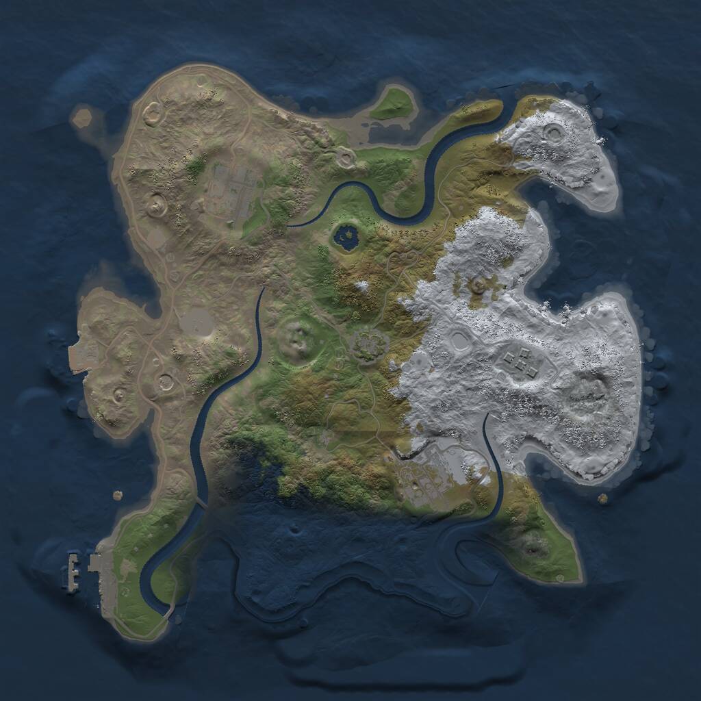 Rust Map: Procedural Map, Size: 2850, Seed: 2850, 7 Monuments