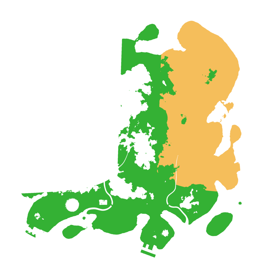 Biome Rust Map: Procedural Map, Size: 3500, Seed: 54513257