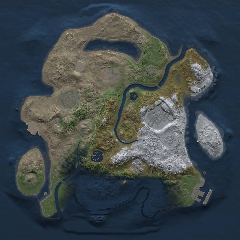 Rust Map: Procedural Map, Size: 2900, Seed: 908986876, 11 Monuments