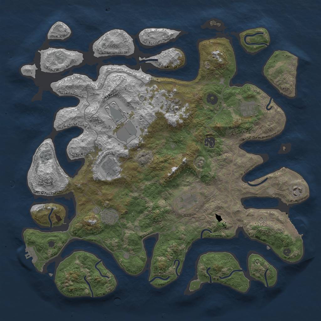 Rust Map: Procedural Map, Size: 4250, Seed: 217839, 14 Monuments