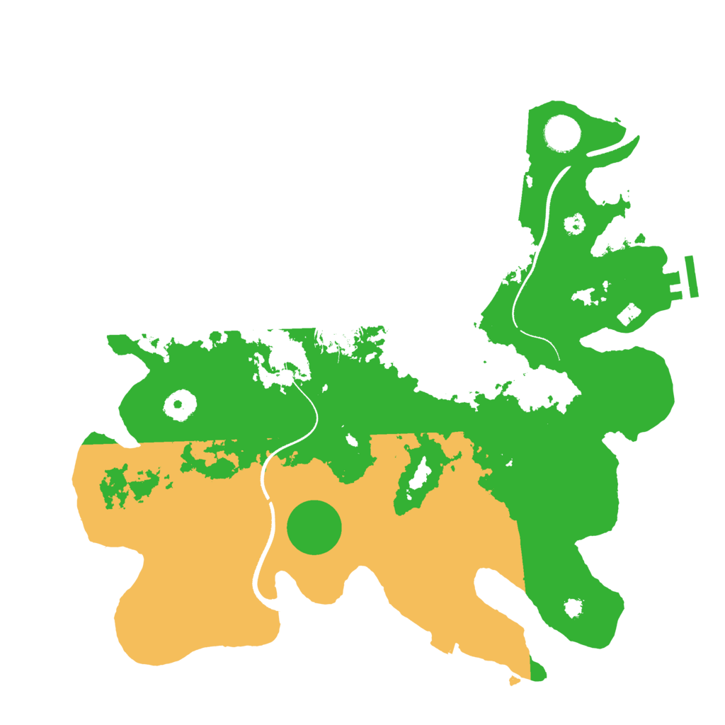 Biome Rust Map: Procedural Map, Size: 3500, Seed: 78275334