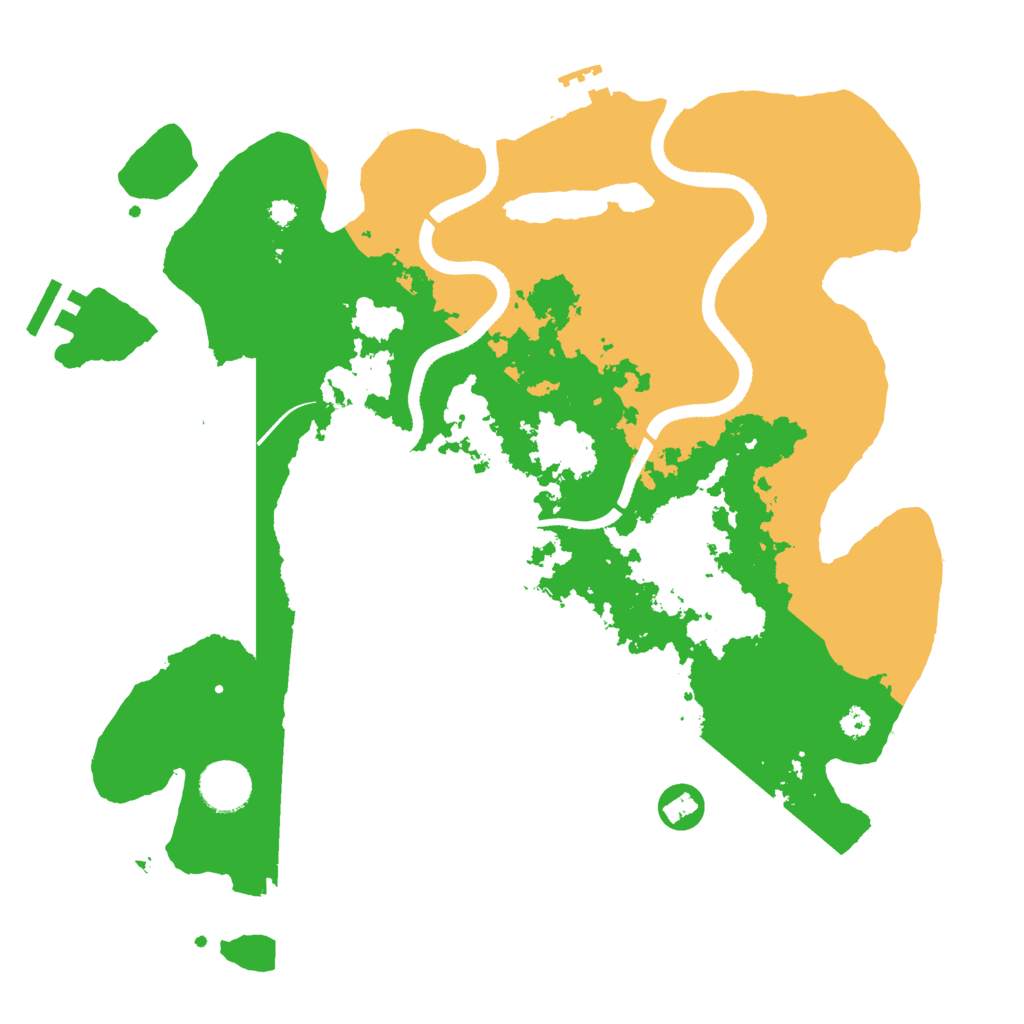 Biome Rust Map: Procedural Map, Size: 3500, Seed: 274996