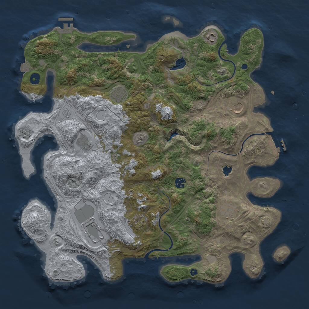 Rust Map: Procedural Map, Size: 4250, Seed: 7285, 15 Monuments