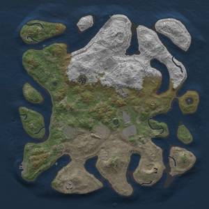 Thumbnail Rust Map: Procedural Map, Size: 4000, Seed: 22665, 13 Monuments