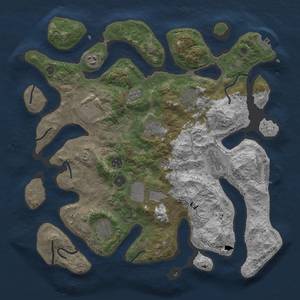 Thumbnail Rust Map: Procedural Map, Size: 4000, Seed: 8675310, 14 Monuments