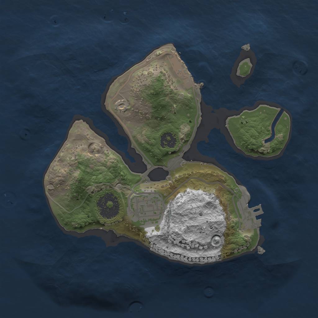 Rust Map: Procedural Map, Size: 2000, Seed: 688100, 5 Monuments