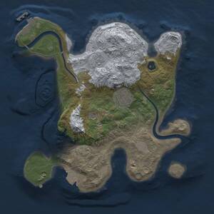 Thumbnail Rust Map: Procedural Map, Size: 2499, Seed: 1, 6 Monuments
