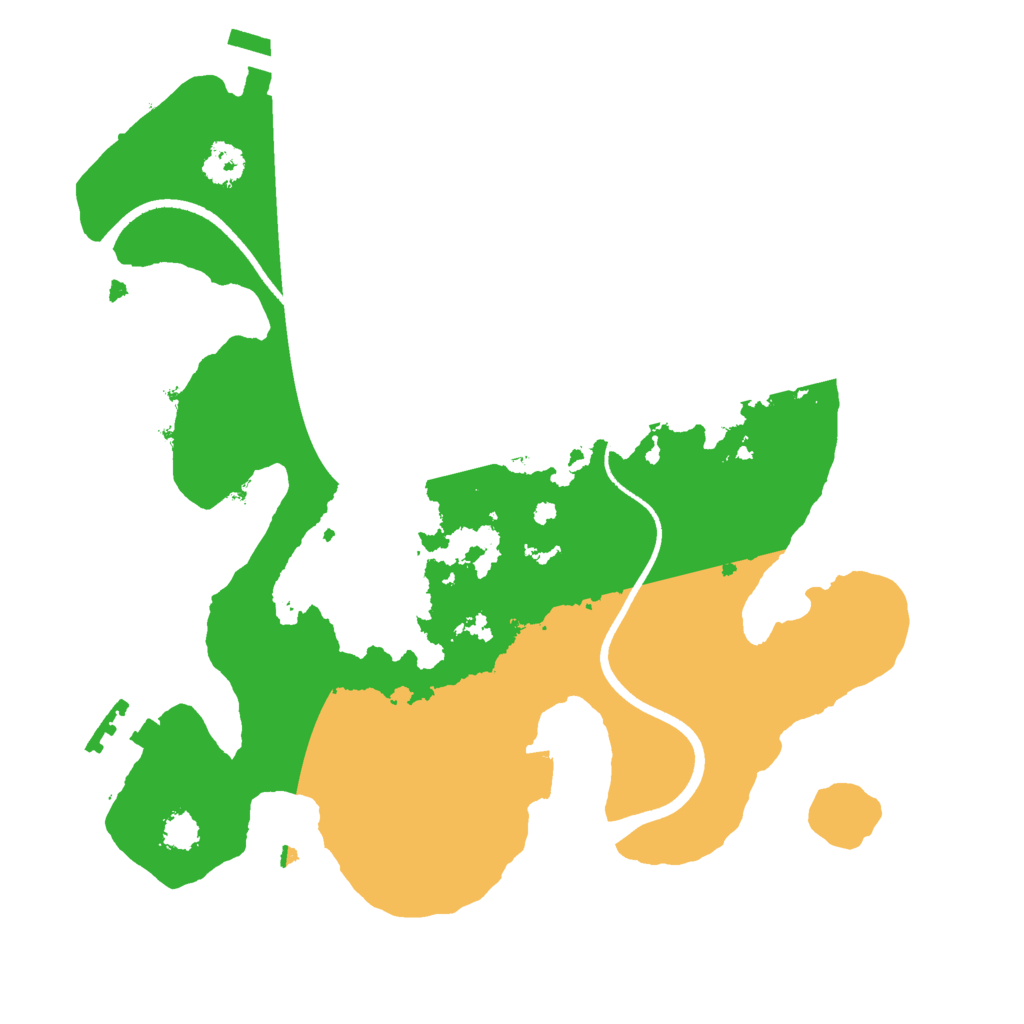 Biome Rust Map: Procedural Map, Size: 2499, Seed: 1