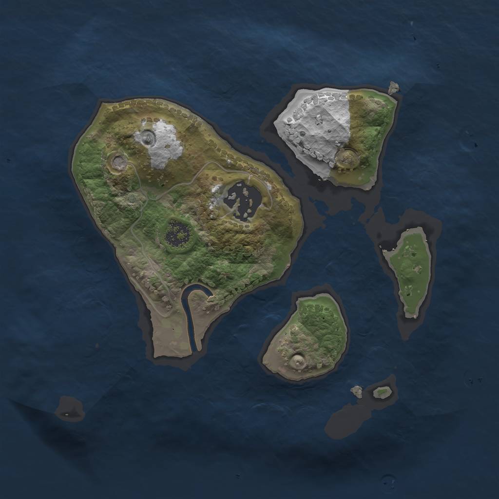 Rust Map: Procedural Map, Size: 2000, Seed: 2061440977, 3 Monuments