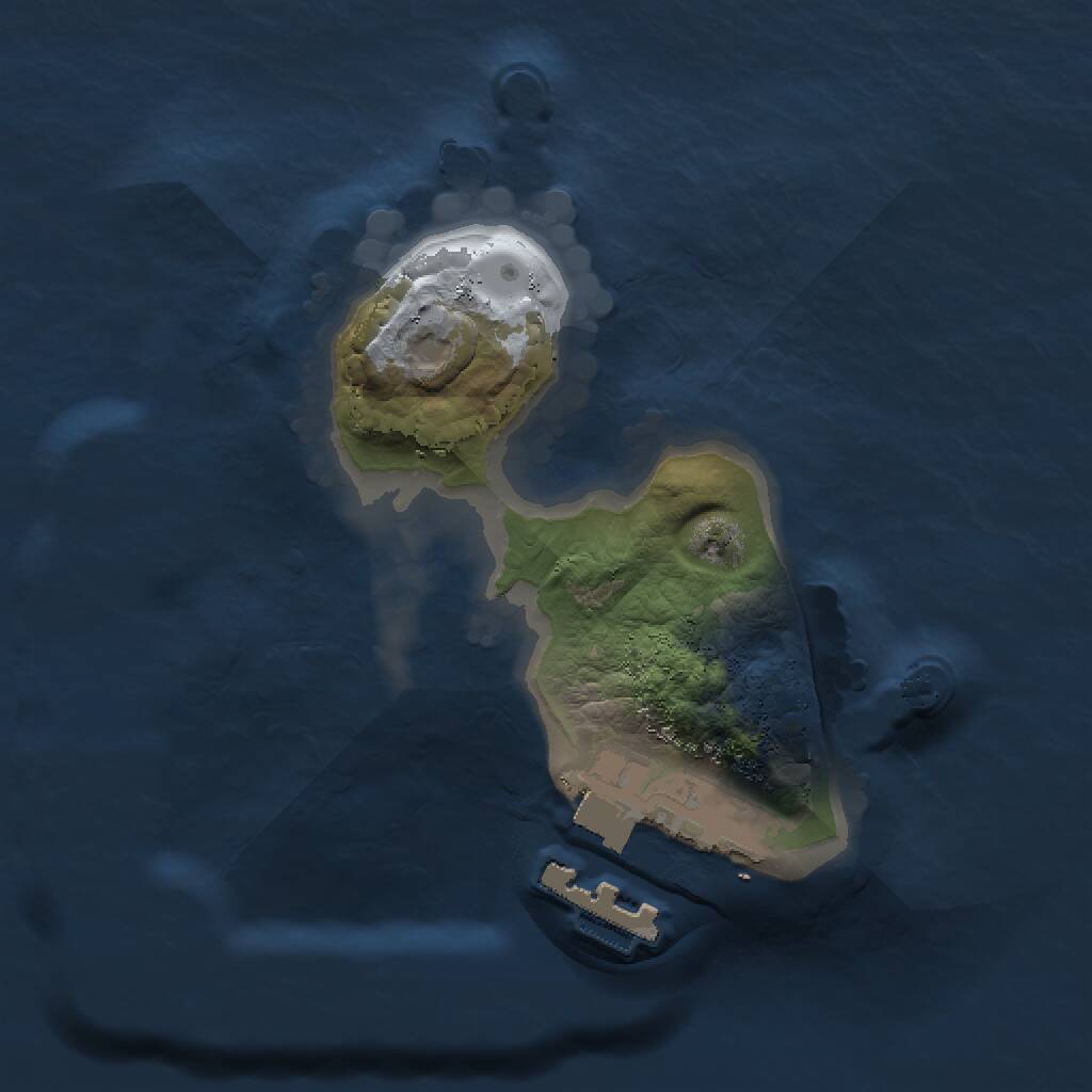 Rust Map: Procedural Map, Size: 1300, Seed: 98767, 2 Monuments