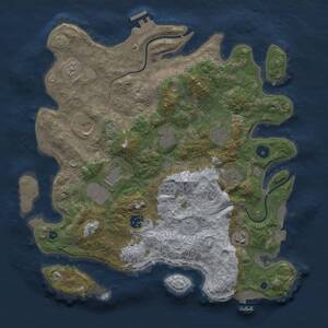 Thumbnail Rust Map: Procedural Map, Size: 3750, Seed: 408661083, 14 Monuments