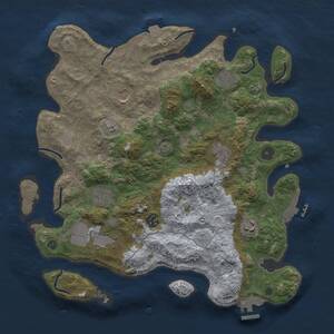 Thumbnail Rust Map: Procedural Map, Size: 3750, Seed: 408661083, 14 Monuments