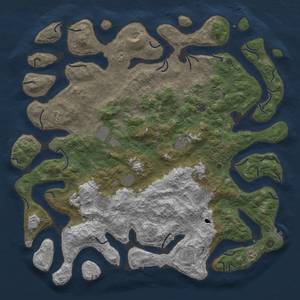 Thumbnail Rust Map: Procedural Map, Size: 5500, Seed: 2033727510, 16 Monuments