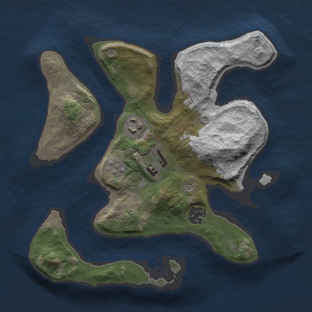 Rust Map: Barren, Size: 2700, Seed: 11507, 7 Monuments