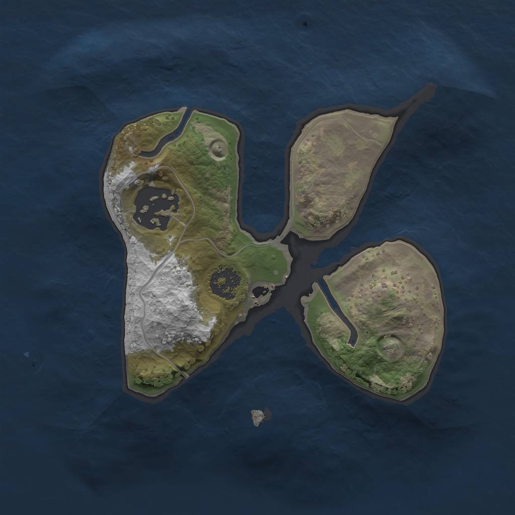 Rust Map: Procedural Map, Size: 1700, Seed: 123456, 3 Monuments