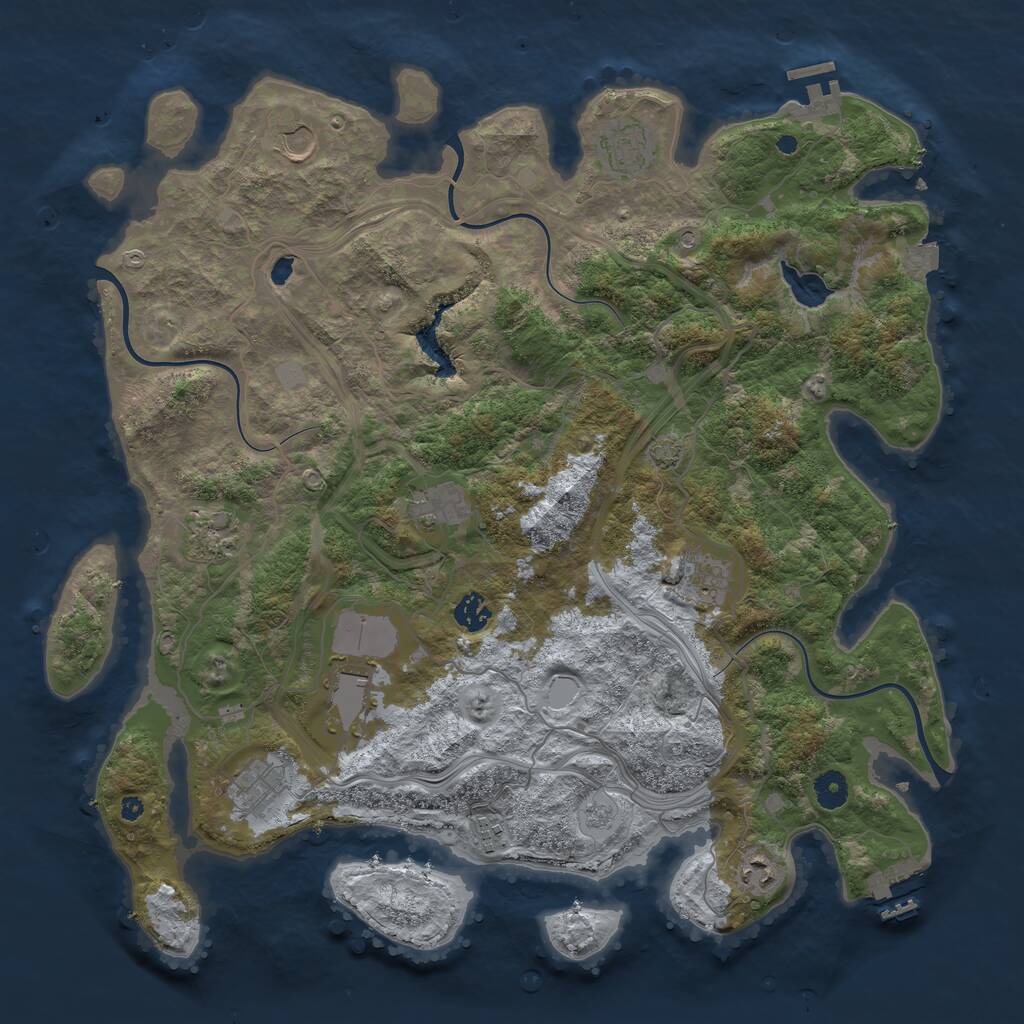 Rust Map: Procedural Map, Size: 4250, Seed: 1488806533, 16 Monuments