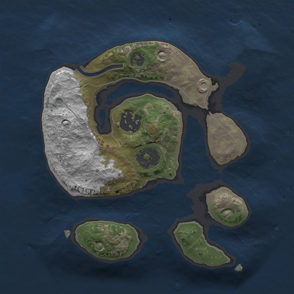 Rust Map: Procedural Map, Size: 2000, Seed: 162911195, 3 Monuments