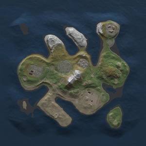 Thumbnail Rust Map: Barren, Size: 2500, Seed: 1234, 7 Monuments