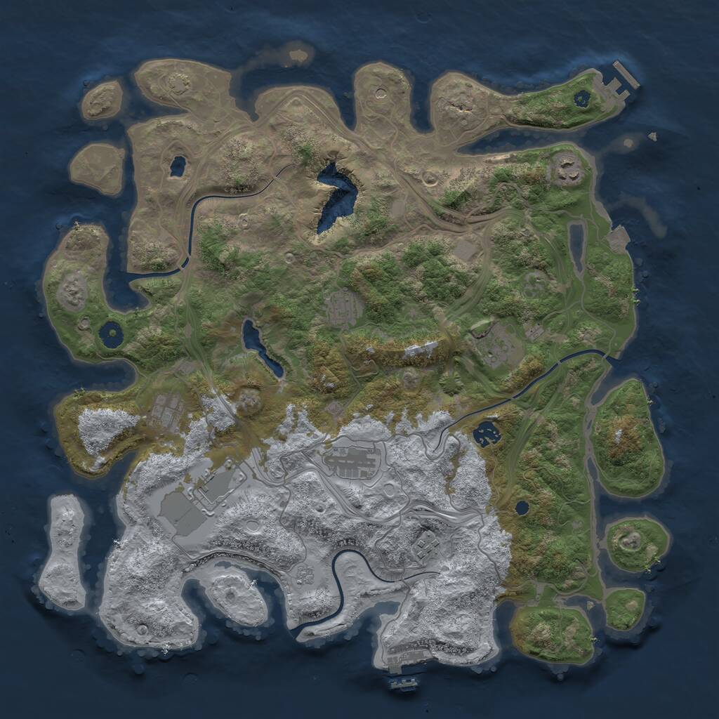 Rust Map: Procedural Map, Size: 4250, Seed: 20995, 14 Monuments