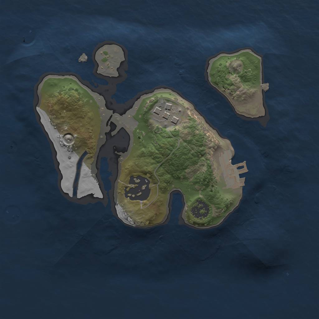 Rust Map: Procedural Map, Size: 1800, Seed: 1700, 5 Monuments