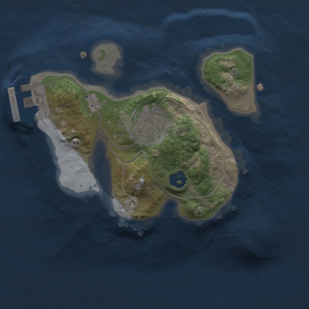 Rust Map: Procedural Map, Size: 1800, Seed: 1700, 3 Monuments