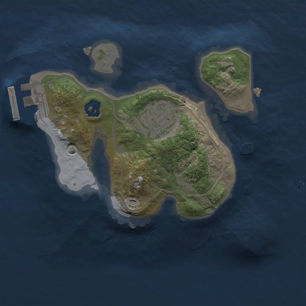 Rust Map: Procedural Map, Size: 1800, Seed: 1700, 3 Monuments