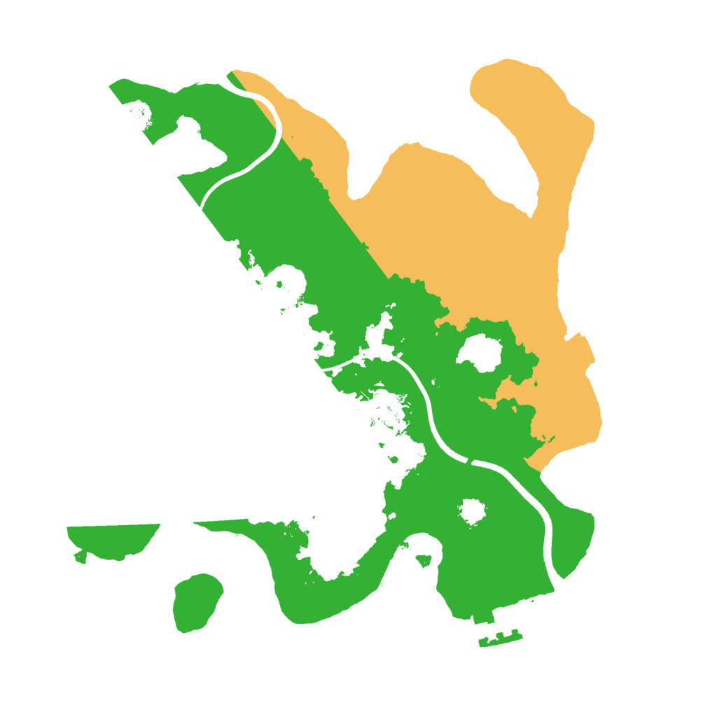 Biome Rust Map: Procedural Map, Size: 2500, Seed: 23391007