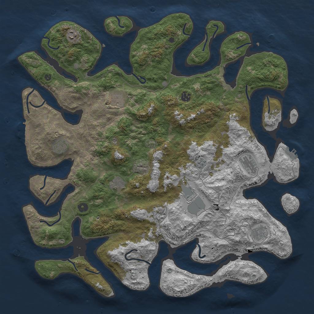 Rust Map: Procedural Map, Size: 4800, Seed: 396789336, 15 Monuments
